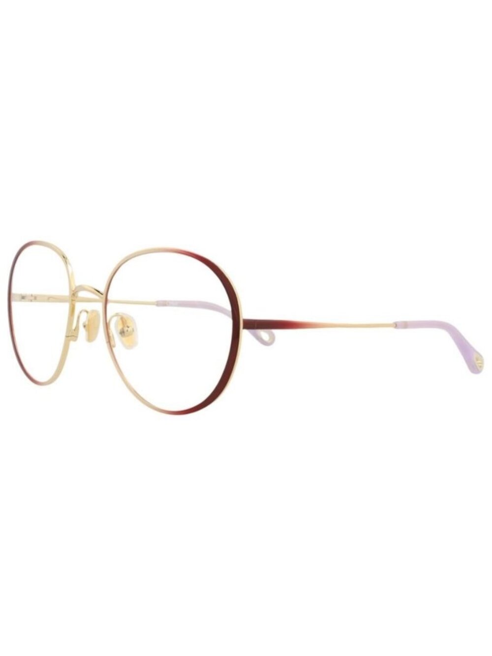 New Chloé Womens Round/Oval Burgundy Burgundy Transparent Fashion Designer Eyegl